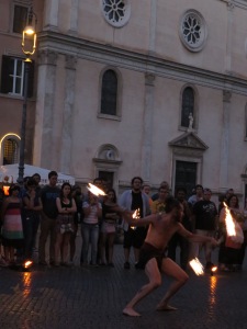 Fire eater di Piazza Navona